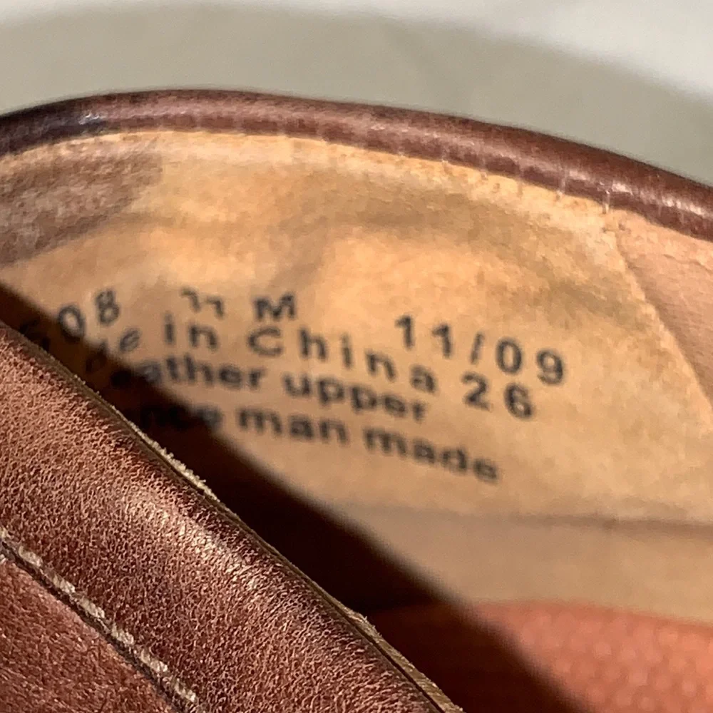 Clarks Men's Brown Leather Slip-On Loafers with Black Outsole